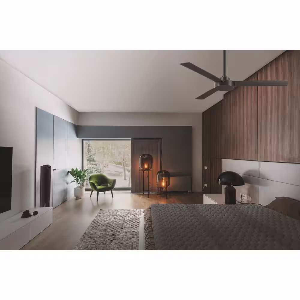 MINKA-AIRE Roto 52 in. Indoor Coal Ceiling Fan with Wall Control