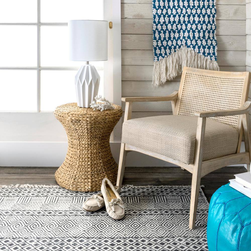 nuLOOM Bryan 24 in. White Contemporary Table Lamp with Shade