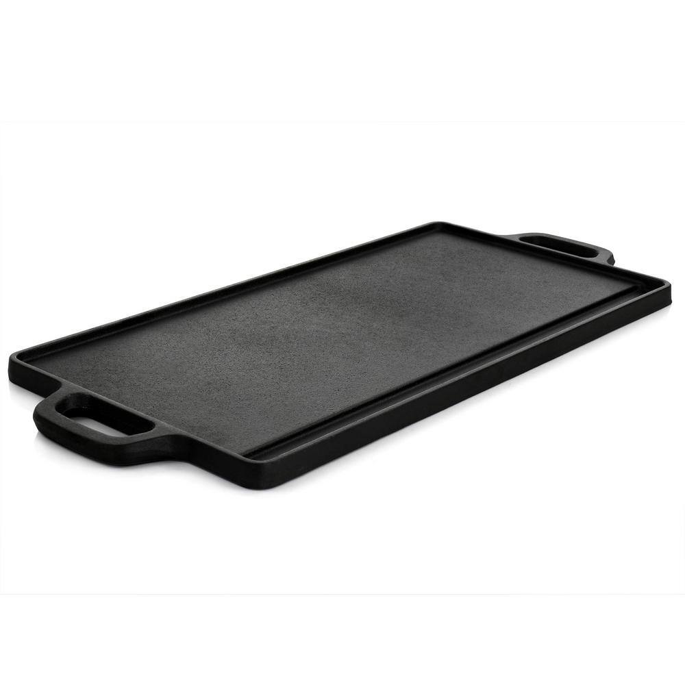Oster Castaway Pre-Seasoned 18 in x 9 in Cast Iron Reversible Griddle