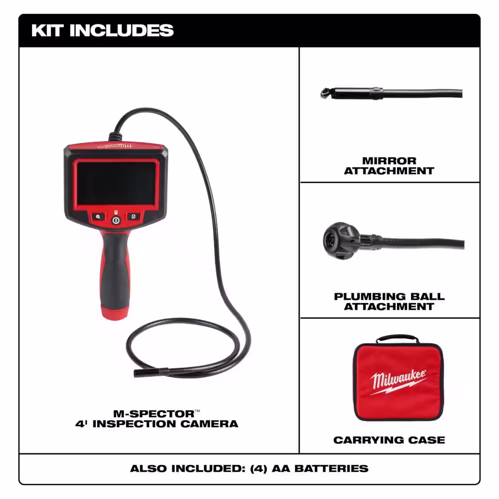 Milwaukee M- Spector 4 ft. Inspection Camera Scope