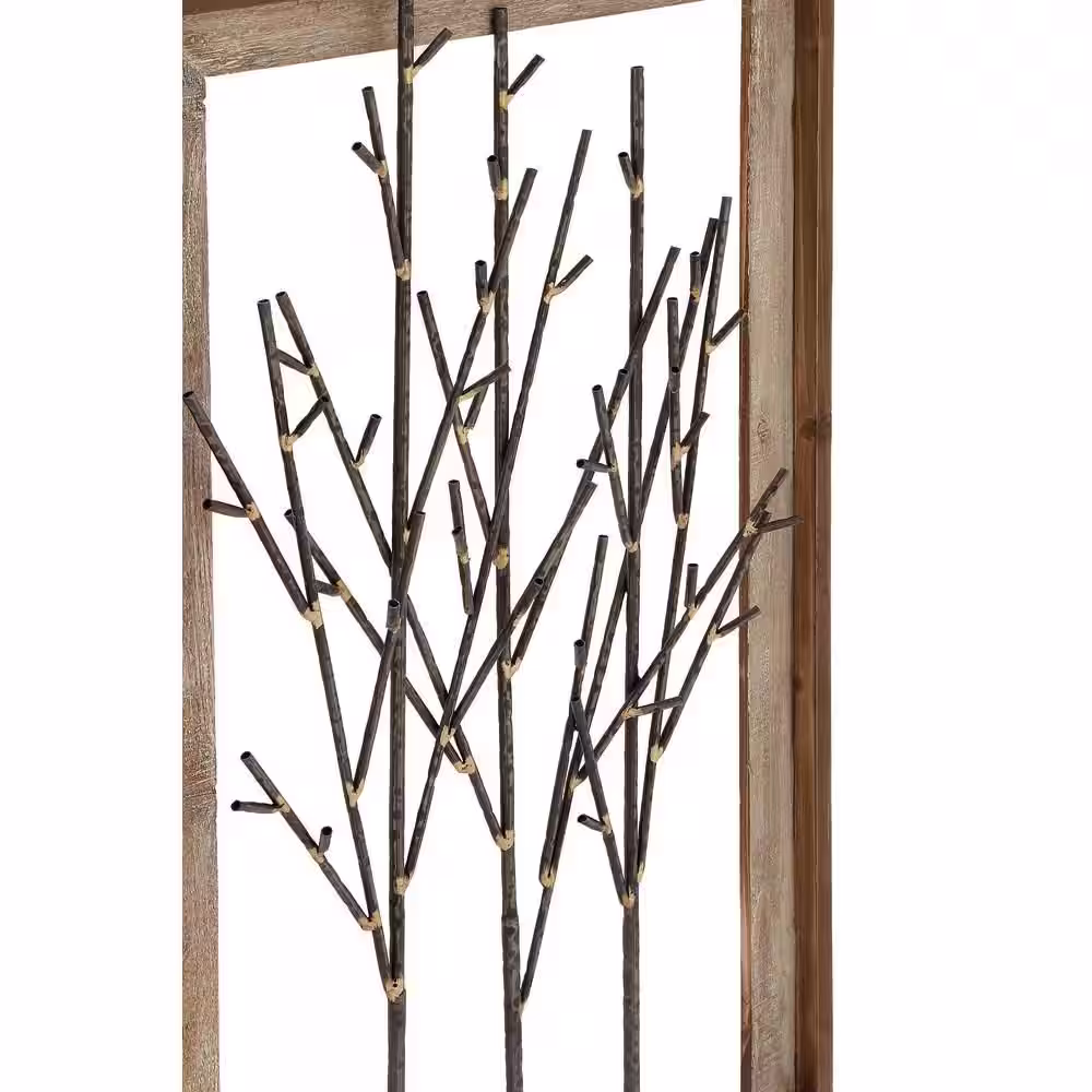 None Metal Brown Tree Wall Decor