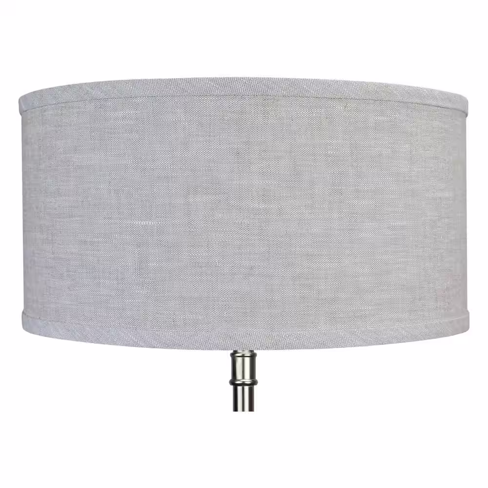 FenchelShades.com Fenchel Shades 14 in. Top Diameter x 14 in. Bottom Diameter x 7 in. Height, Drum Lamp Shade - Designer Linen Oatmeal