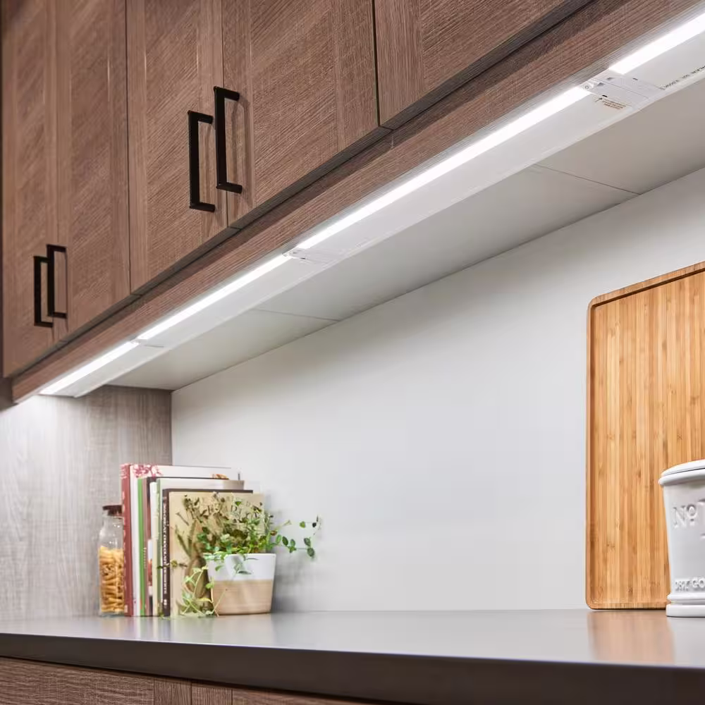 KICHLER 4U Series 30 in. 3000K LED Textured White Under Cabinet Light with Frosted Diffuser