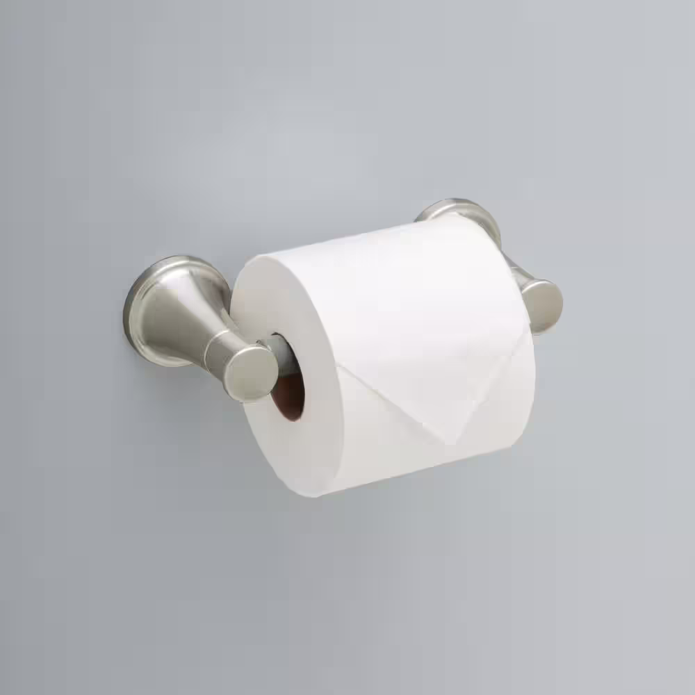 Delta Casara Wall Mount Spring-Loaded Toilet Paper Holder Bath Hardware Accessory in Brushed Nickel