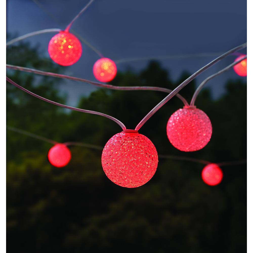 Hampton Bay 20 ft. Low Voltage 10 Lights Party Ball Indoor/Outdoor String Lights (2-Pack)