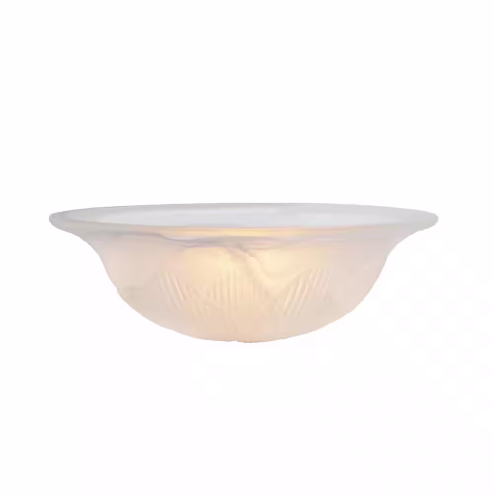 None 3-7/8 in. H x 11-3/4 in. Dia/Alabaster Glass Shade For Torchiere Lamp, Swag Lamp and Pendant&Island Fixture.