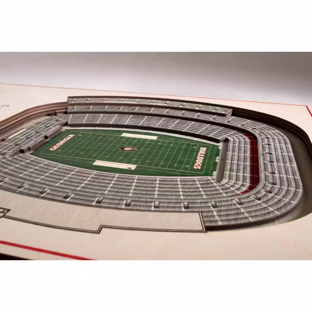 YouTheFan NCAA Georgia Bulldogs 5-Layer Stadiumviews 3D Wooden Wall Art