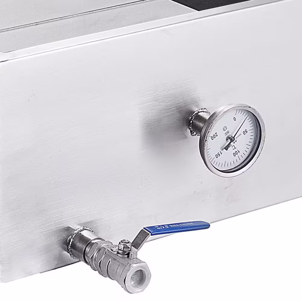 VEVOR Maple Syrup Evaporator Pan 30 in. x 16 in. x 19 in. Stainless Steel Maple Syrup Boiling Pan with Valve and Thermometer