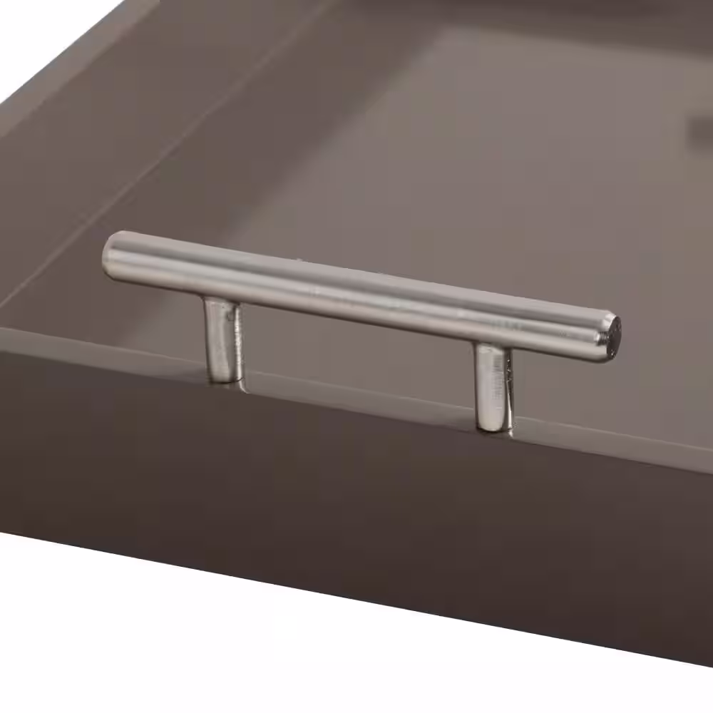 Kate and Laurel Lipton 16.50 in. W Rectangle Brown Wood Decorative Tray