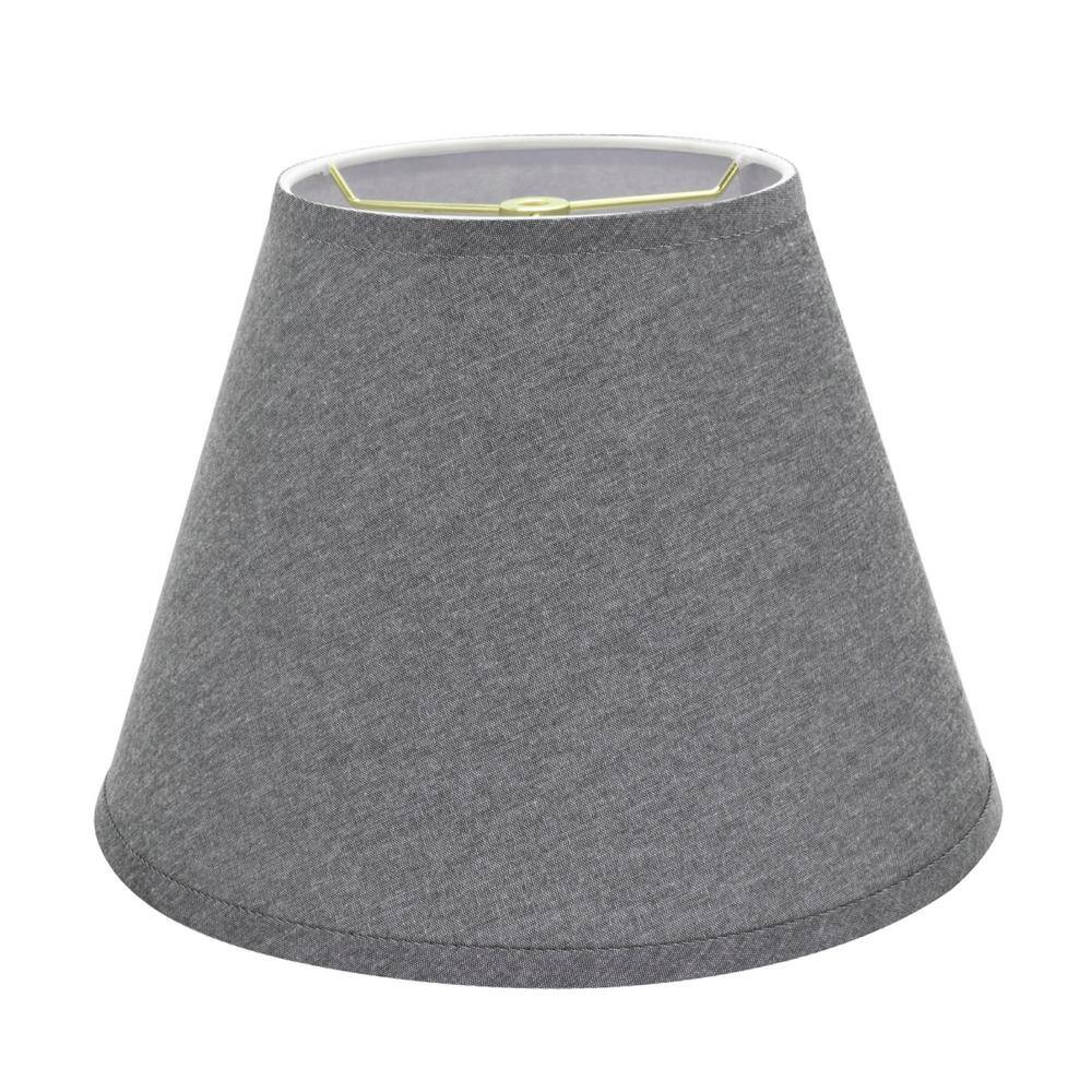 Aspen Creative Corporation 13 in. x 9.5 in. Grey Hardback Empire Lamp Shade