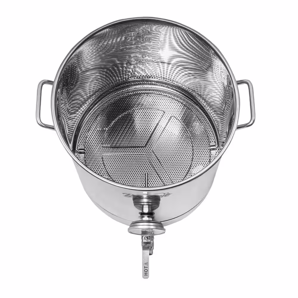 Concord 16 Gal/ 64 QT Stainless Steel Home Brew Kettle w/Dual Filtration