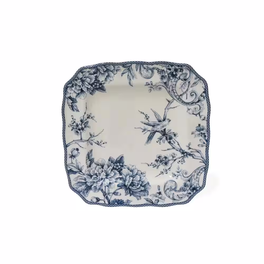 222 Fifth Adelaide 16-Piece Blue and White Dinnerware Set