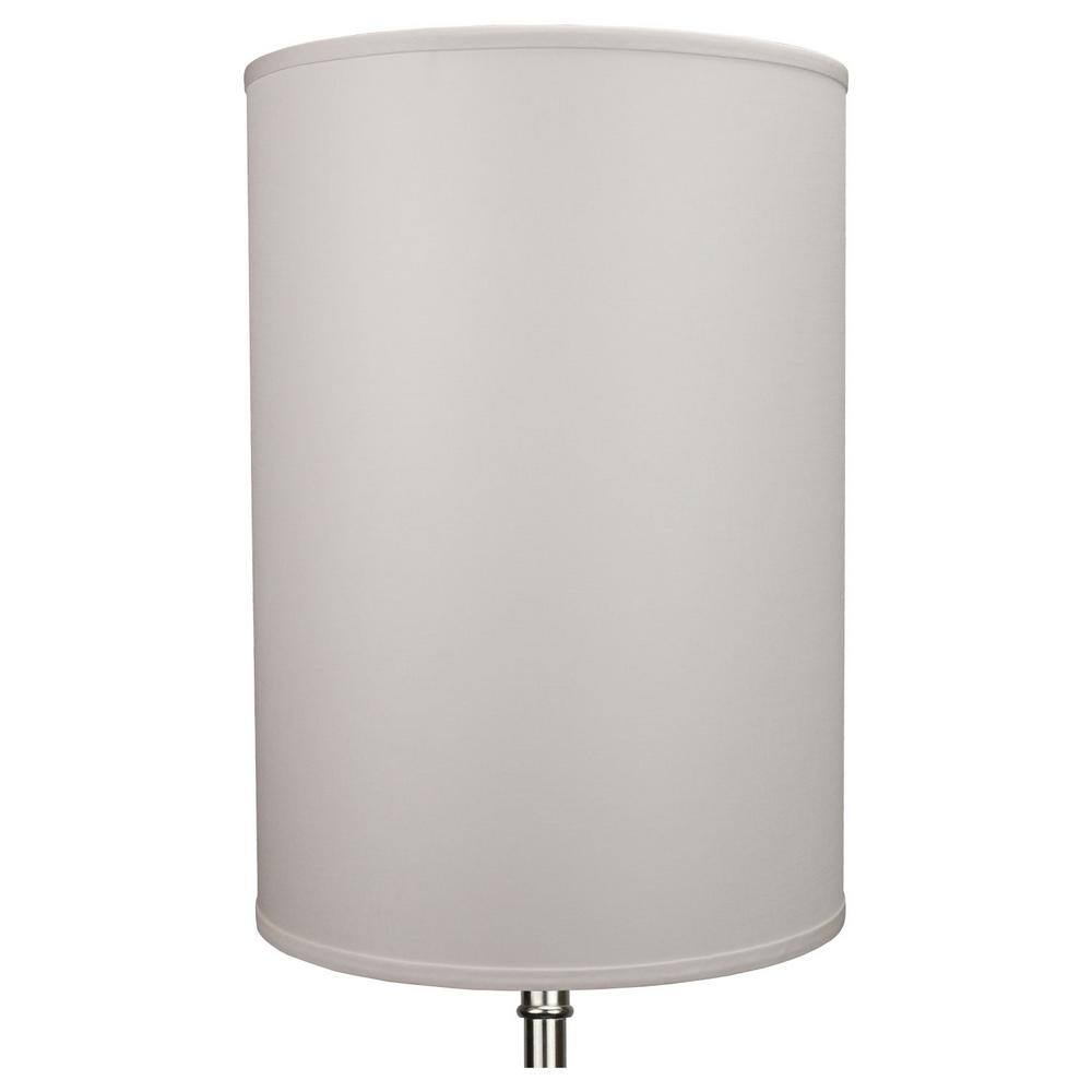 FenchelShades.com 14 in. Top Diameter x 14 in. Bottom Diameter x 20 in. Height Linen Ivory Drum Lamp Shade