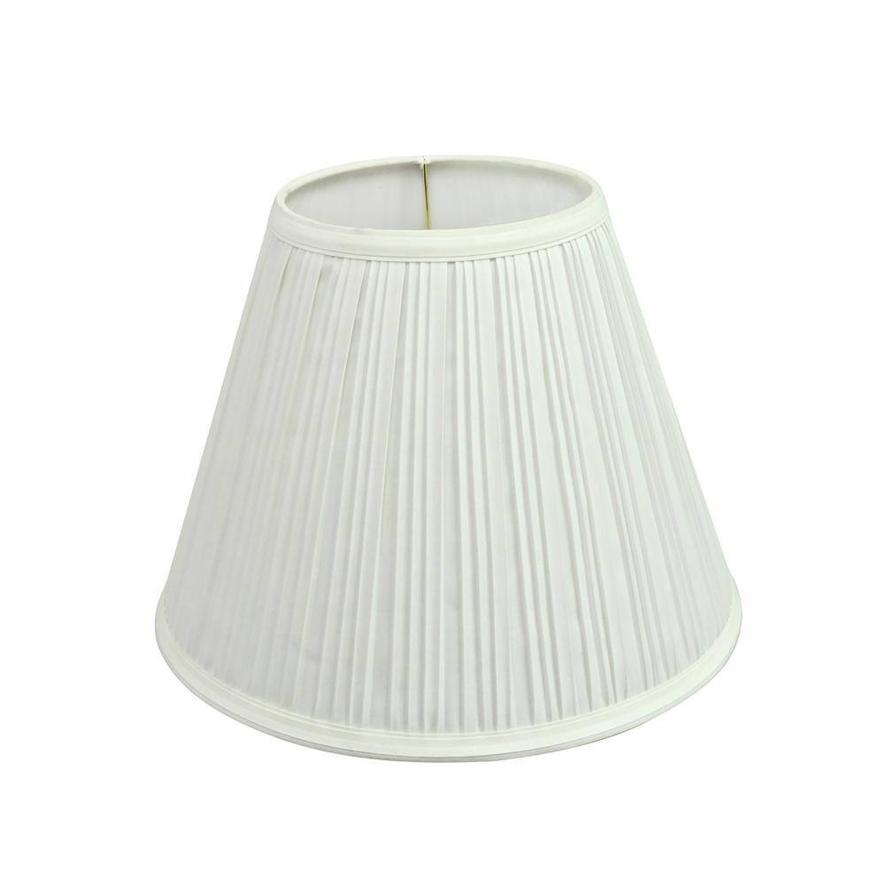 Aspen Creative Corporation 10 in. x 8 in. Off White Pleated Empire Lamp Shade