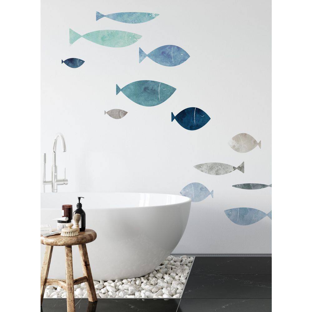 None Ocean Large School of Fish Vinyl Wall Stickers