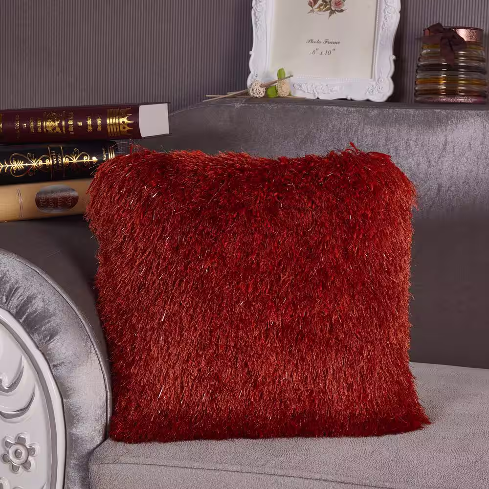 Amazing Rugs Shaggy Pillow with Lurex 100% Polyester