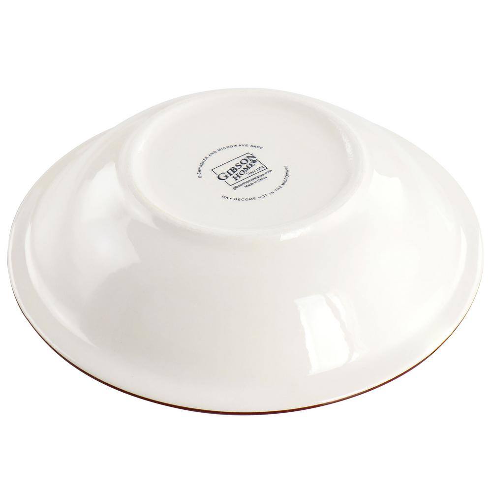 GIBSON HOME Rainbow 12-Pcs Stoneware Dinnerware Set Service of 4 in Yellow Multi