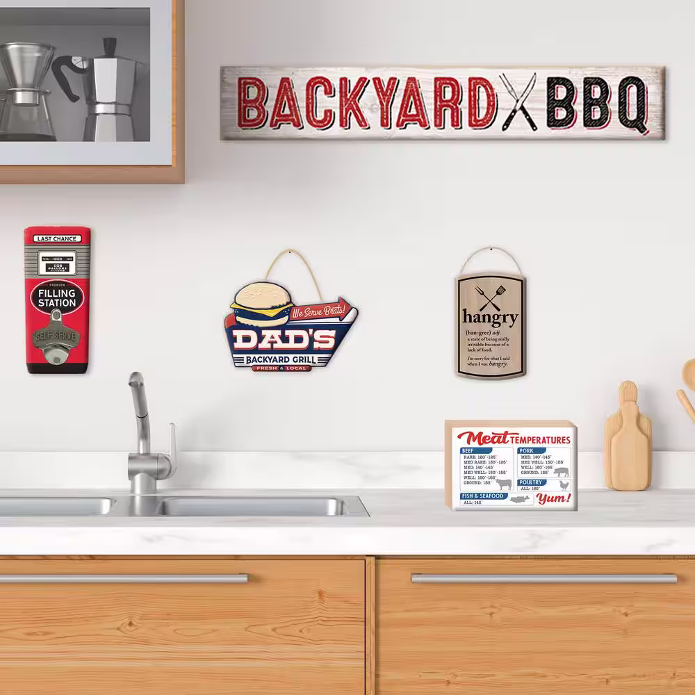 Open Road Brands Backyard BBQ Wood Decorative Sign
