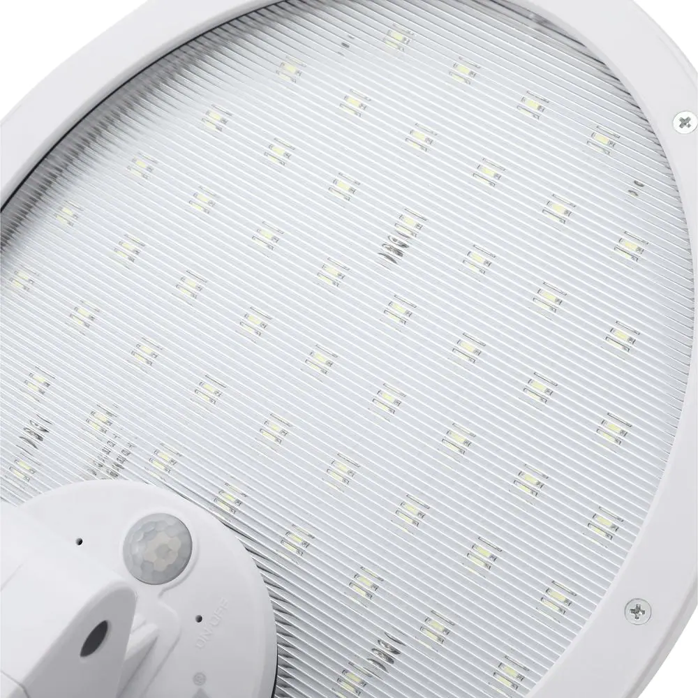 eLEDing 160Â° White Motion Activated Self-Contained Outdoor 56 Integrated LED Solar Security/Flood/Spot Light with Dusk-to-Dawn