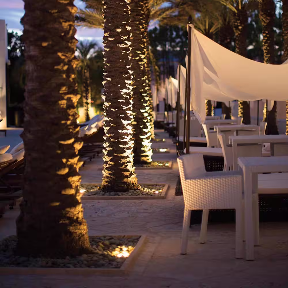 HINKLEY Low-Voltage 20-Watt Matte Bronze Hardy Island Grill Top Cast Brass Well Light