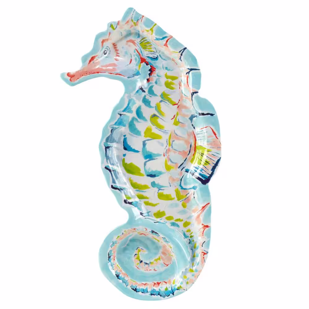 Certified International Deep Sea 2-Piece Multicolored Melamine Hostess Set