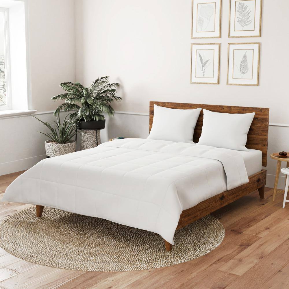 BioPEDIC Ultra-Fresh Antimicrobial Medium Polyester Fiber King Pillow with Cotton Cover 2-Pack