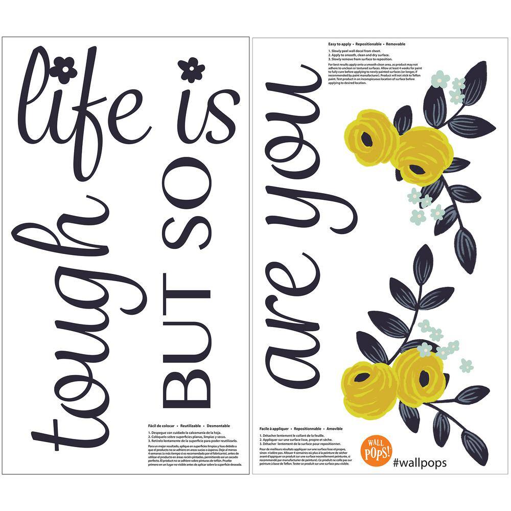 WallPops Yellow You Are Tough Wall Decal