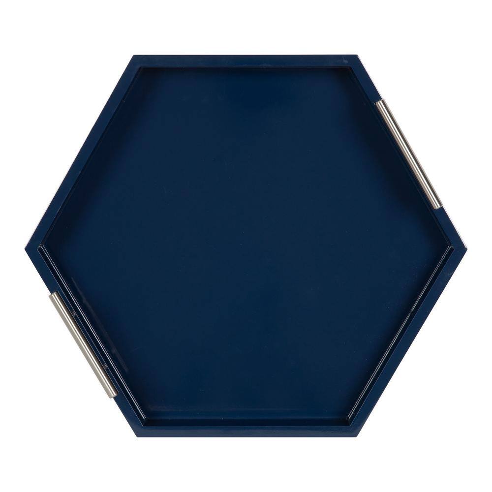 Kate and Laurel Lipton Navy Blue Decorative Tray