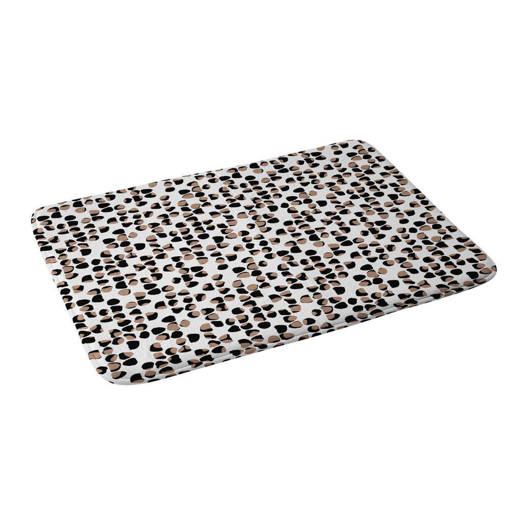 DenyDesigns. Wagner Campelo Rock Dots 1 34 in. x 21 in. black Memory Foam Bath Mat