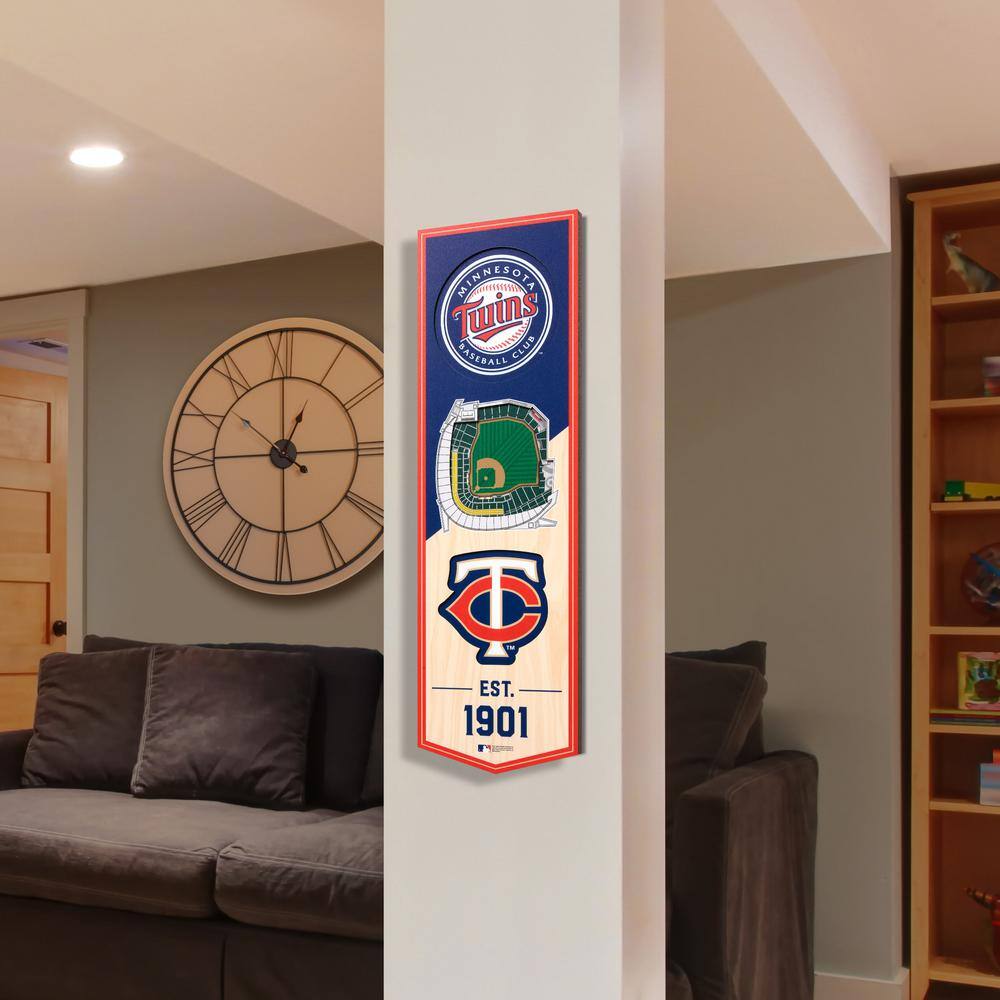 YouTheFan MLB Minnesota Twins 6 in. x 19 in. 3D Stadium Banner-Target Field