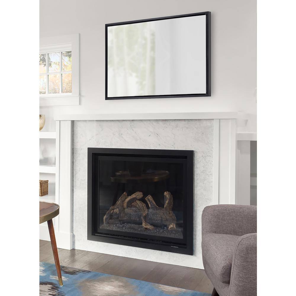 Kate and Laurel Medium Rectangle Black Modern Mirror (36 in. H x 24 in. W)