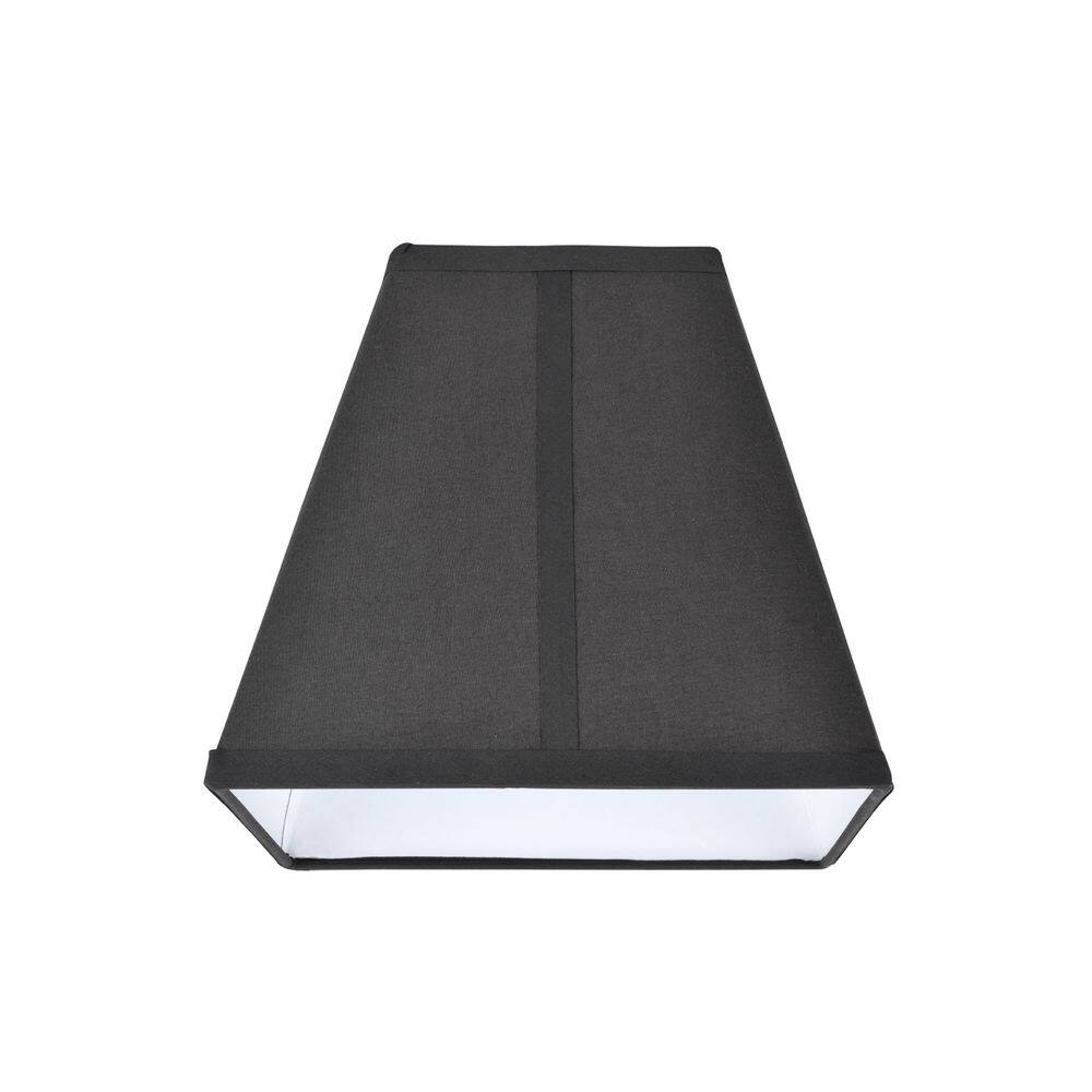 Aspen Creative Corporation 10 in. x 9.5 in. Black Hardback Square Lamp Shade