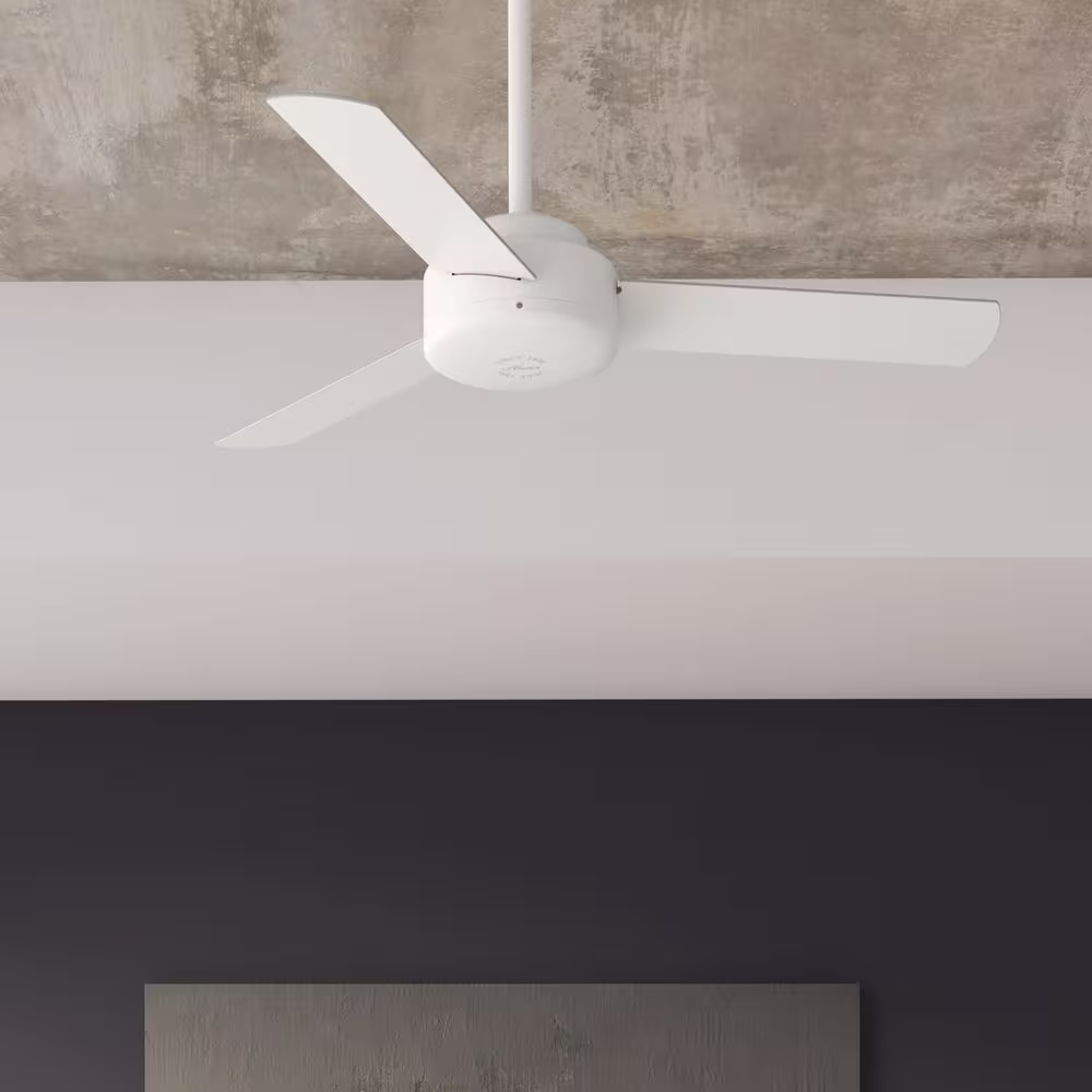 Hunter Presto 44 in. Indoor Ceiling Fan in Matte White with Wall Control Included