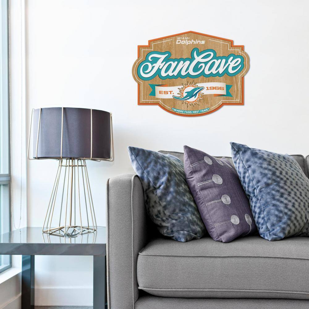 YouTheFan NFL Miami Dolphins Fan Cave Decorative Sign