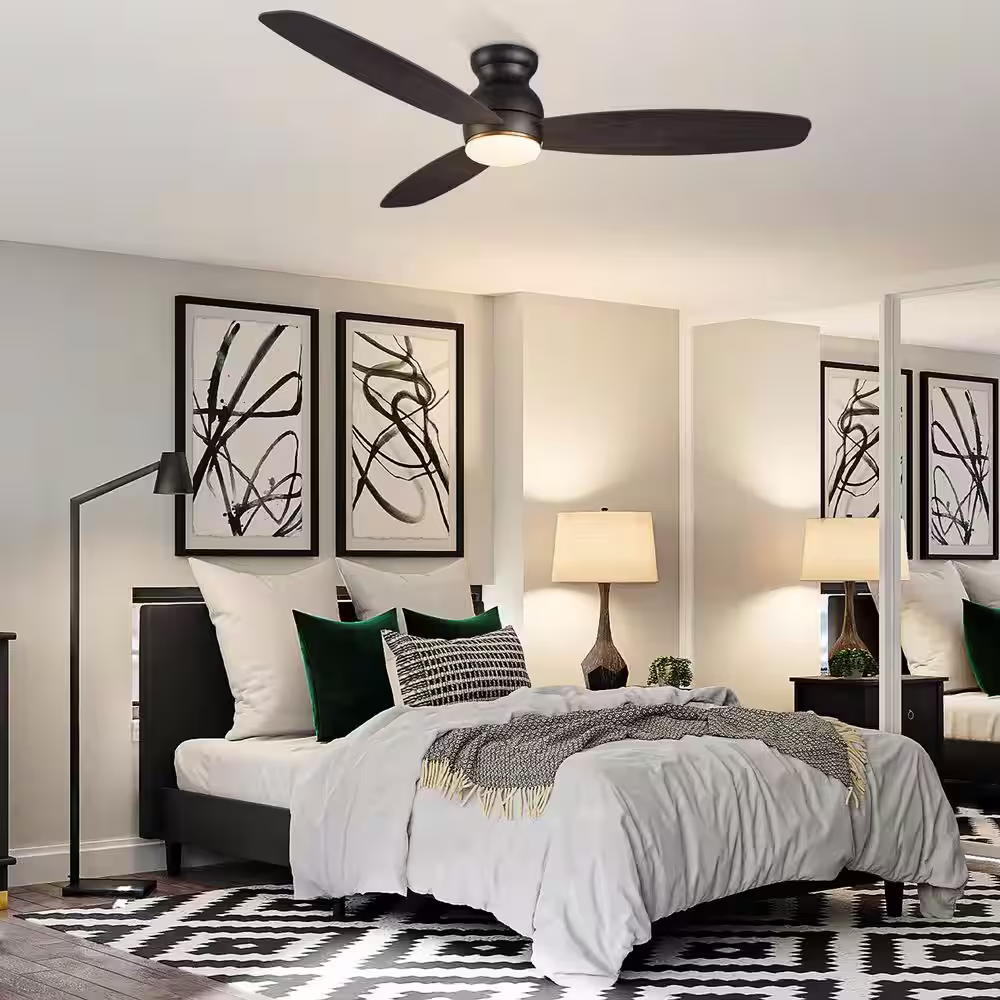 CARRO Trendsetter 60 in. Dimmable LED Indoor/Outdoor Black Smart Ceiling Fan with Light and Remote, Works w/Alexa/Google Home