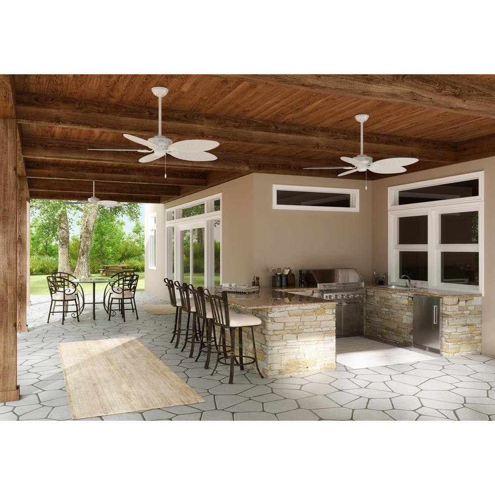 None Bayview 54 in. Indoor/Outdoor White Ceiling Fan