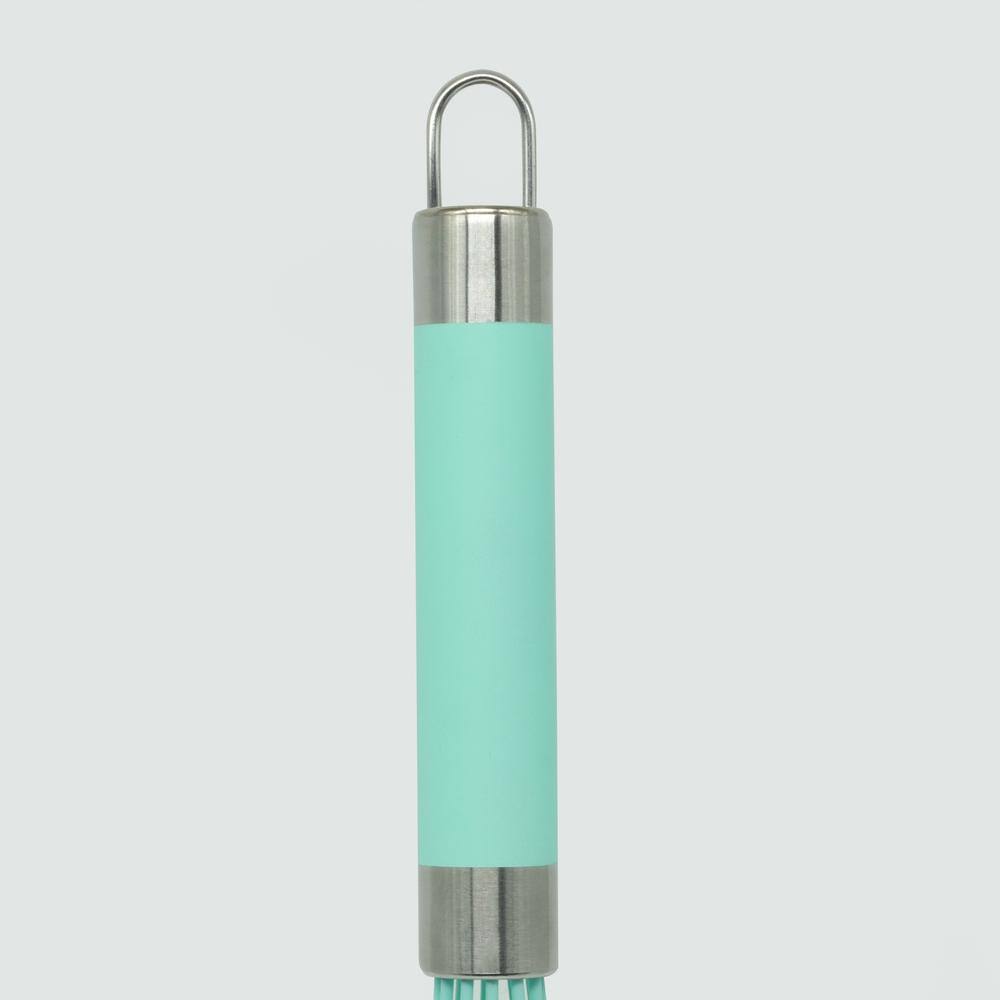 ExcelSteel 11 in. Teal Silicone Covered Whisk Soft Grip Handle