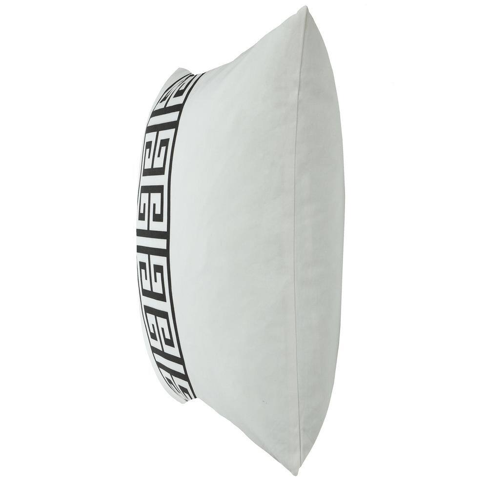 StyleCraft Dann Foley White, Black 8 in. x 24 in. Throw Pillow