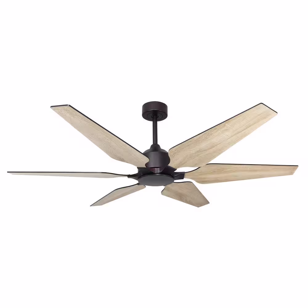 TroposAir Optum 60 in. Indoor/Outdoor Oil Rubbed Bronze Smart Ceiling Fan with Remote Control