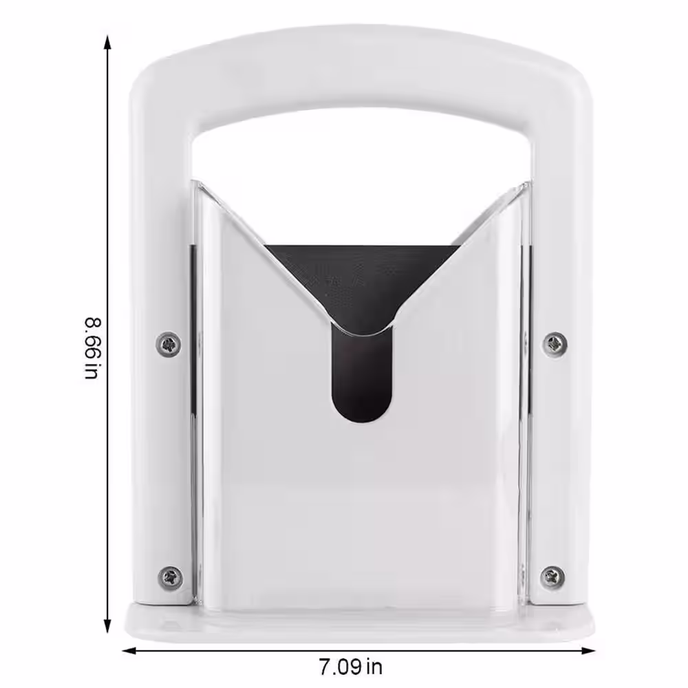 CHEER COLLECTION Stainless Steel White Guillotine Bagel Slicer