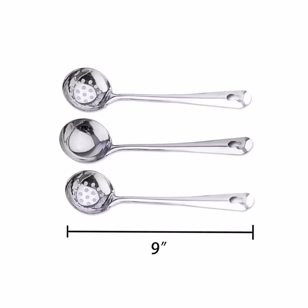 Tayama 11 in./28 cm 4 qt. Stainless Steel Shabu Hot Pot with Divider and 3-Ladles