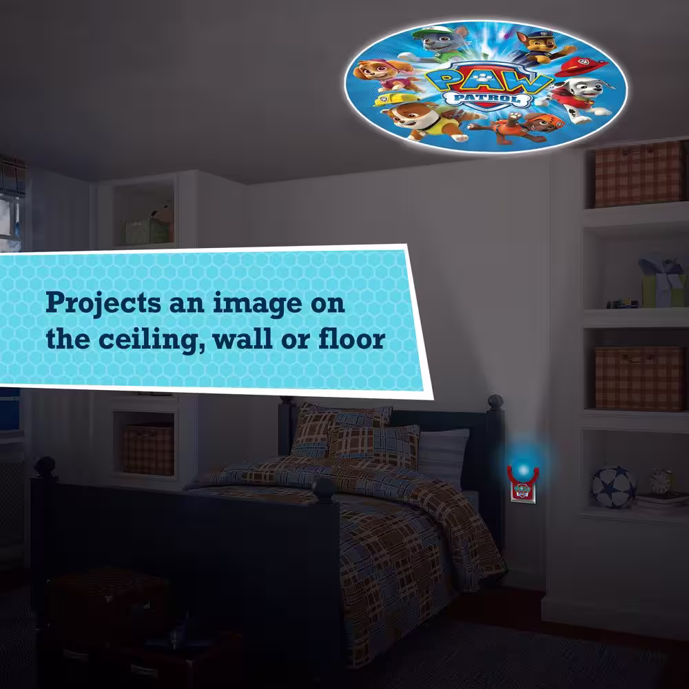 Projectables 0.5-Watt Plug In Light Sensing Integrated Paw Patrol Projectable LED Night Light