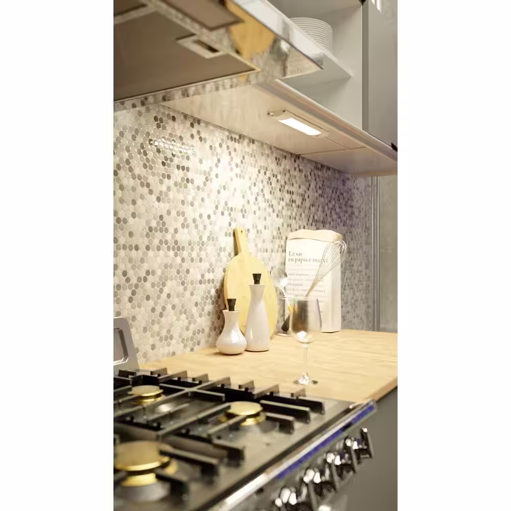 BAZZ Plug-In 12 in. Integrated LED White Selectable Under Cabinet Light with Motion Sensor