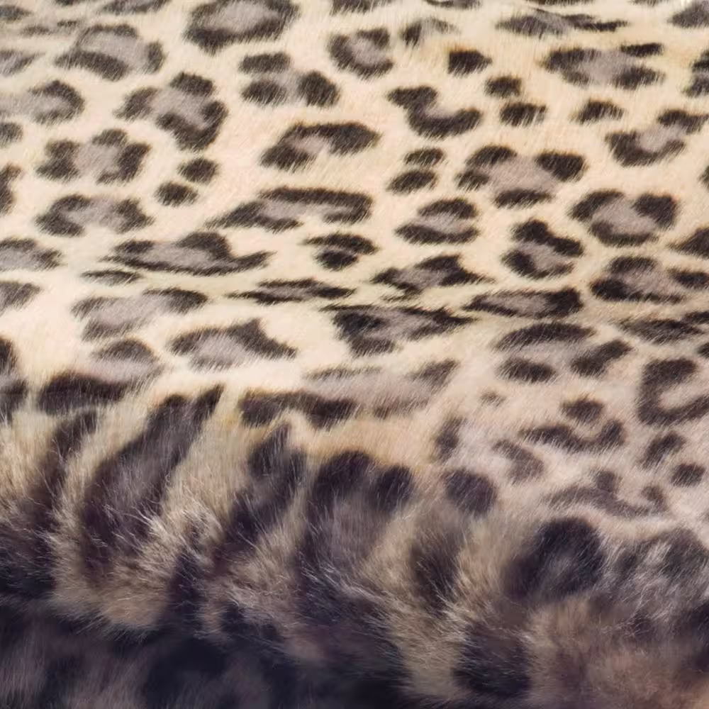 SAFAVIEH Faux Black Leopard Throw Blanket