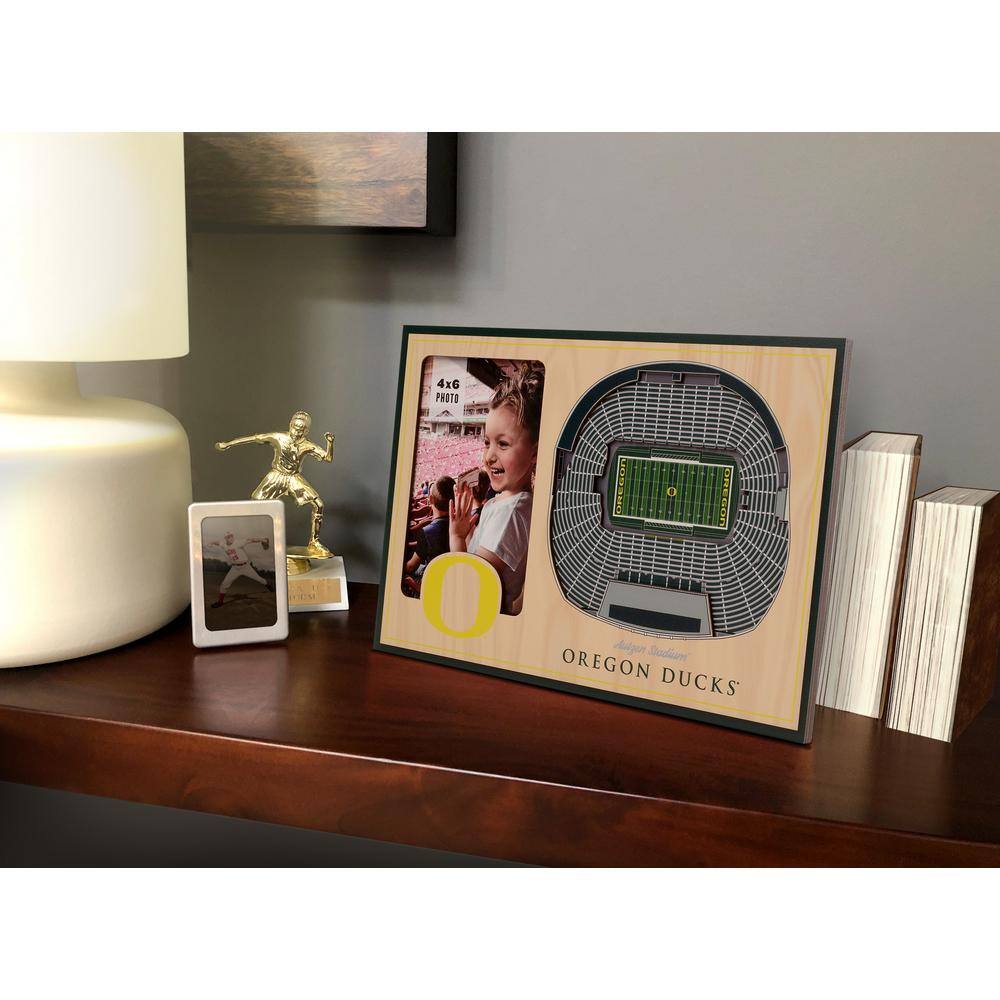 YouTheFan NCAA Oregon Ducks 3D StadiumView Picture Frame - Autzen Stadium