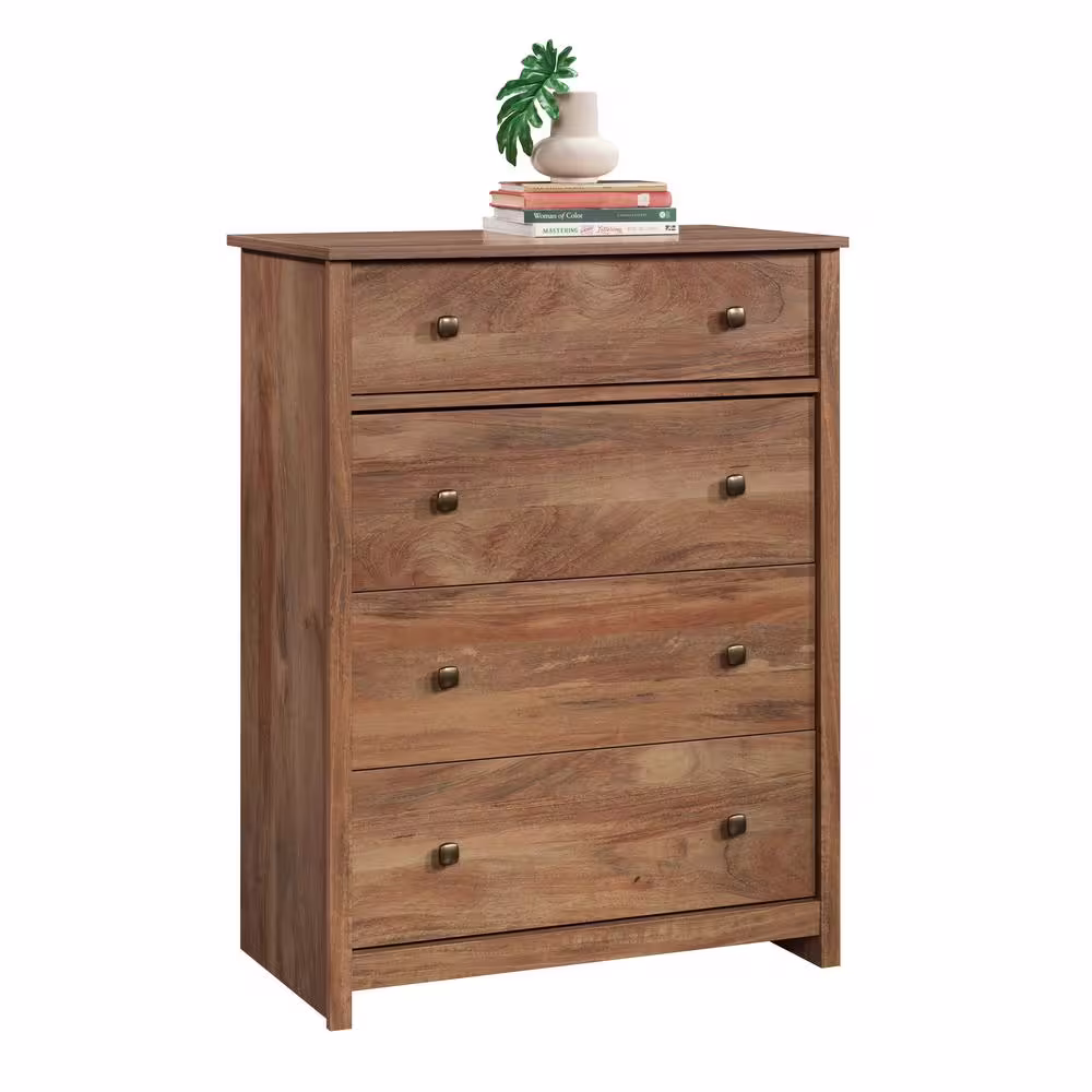 SAUDER River Ranch 4-Drawer Sindoori Mango Chest of Drawers 42.126 in. x 31.732 in. x 17.874 in.