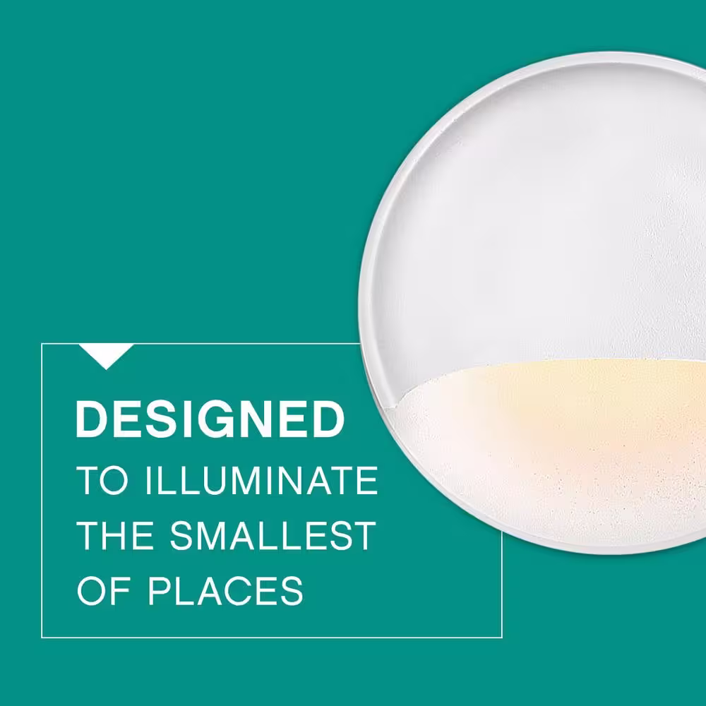 HINKLEY Hinkley Landscape Lighting Nuvi Round 12v Integrated LED Deck Sconce, Matte White