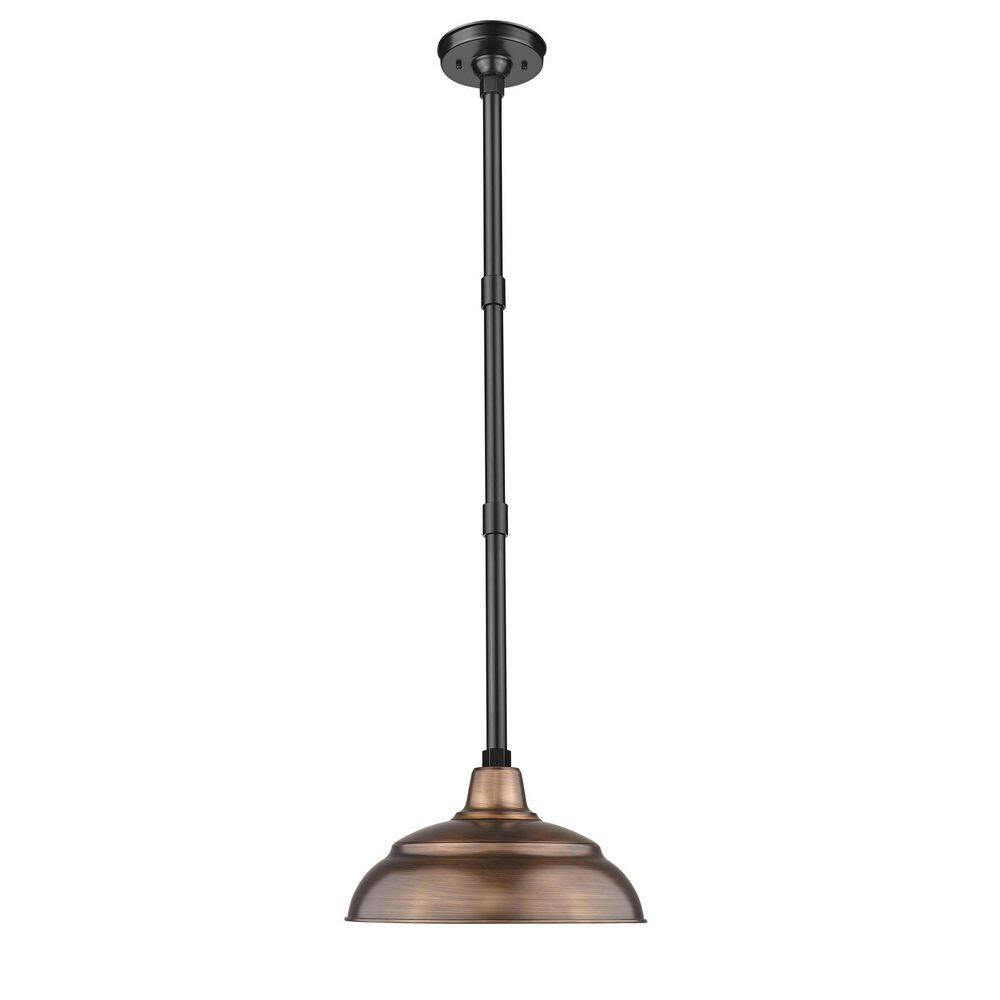 Millennium Lighting R Series 1-Light 14 in. Copper Hardwired Outdoor Warehouse Shade (1-Pack)