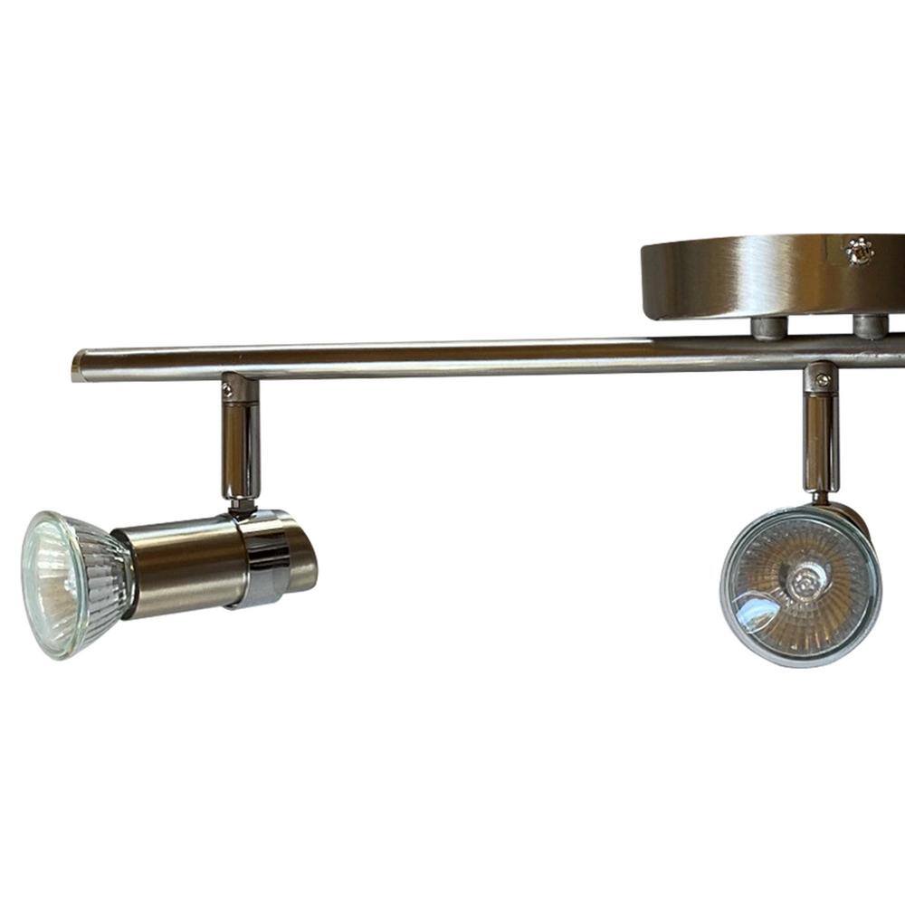 None 2 ft. 3-Light Satin Nickel Fixed Track Lighting Kit
