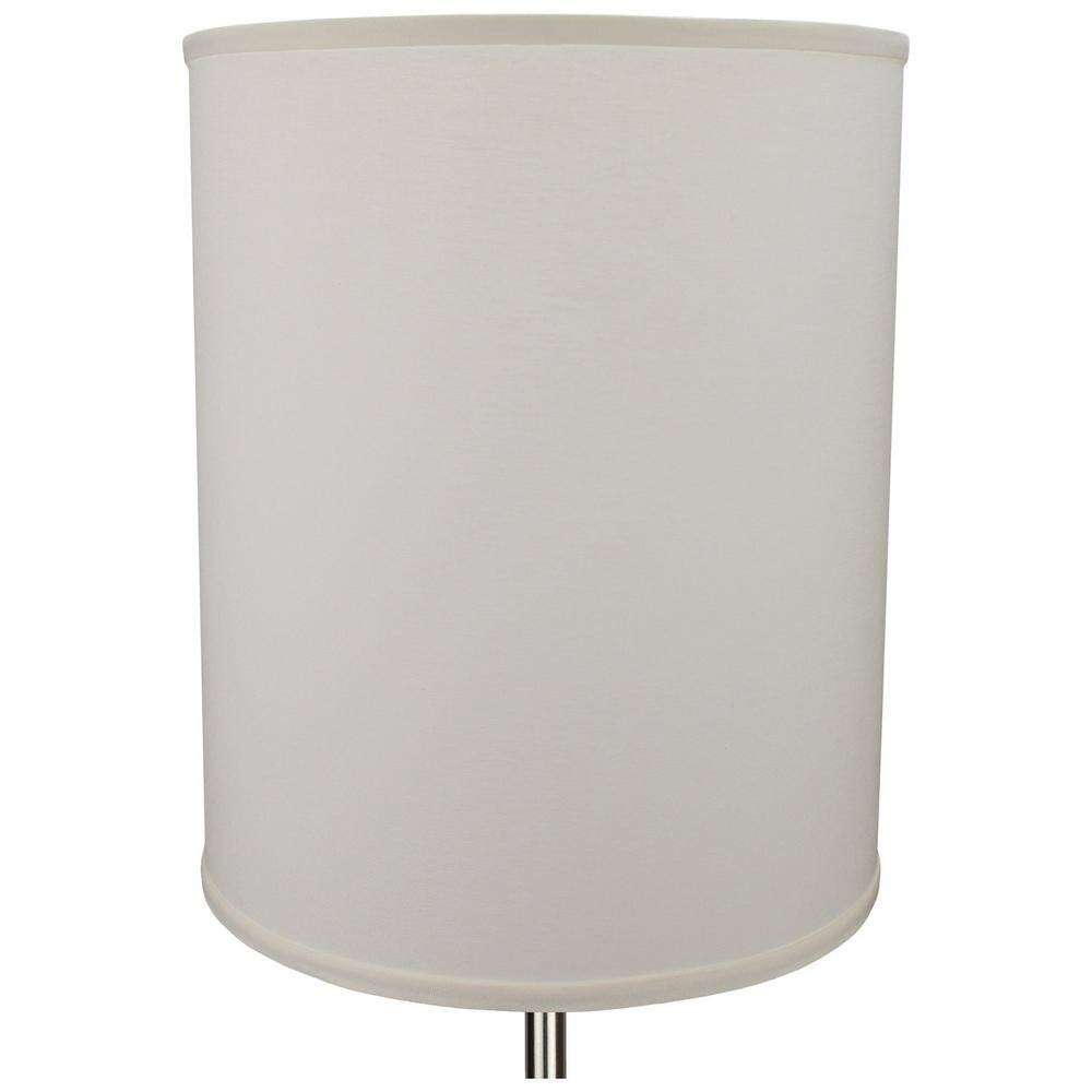 FenchelShades.com 14 in. Top Diameter x 14 in. Bottom Diameter x 18 in. Height Linen Cream Drum Lamp Shade